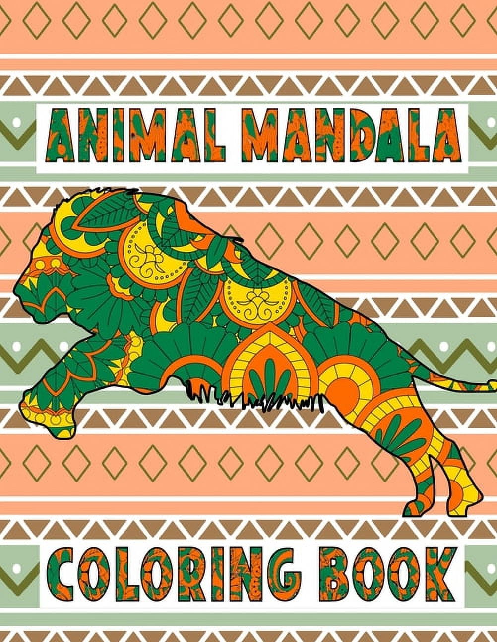 Animal Mandala Coloring Book: Zentangle Animals, Adult Coloring, 8.5 x 11 inch, (Paperback)