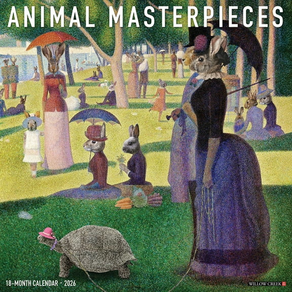 Animal Masterpieces 2026 Wall Calendar, (Paperback)