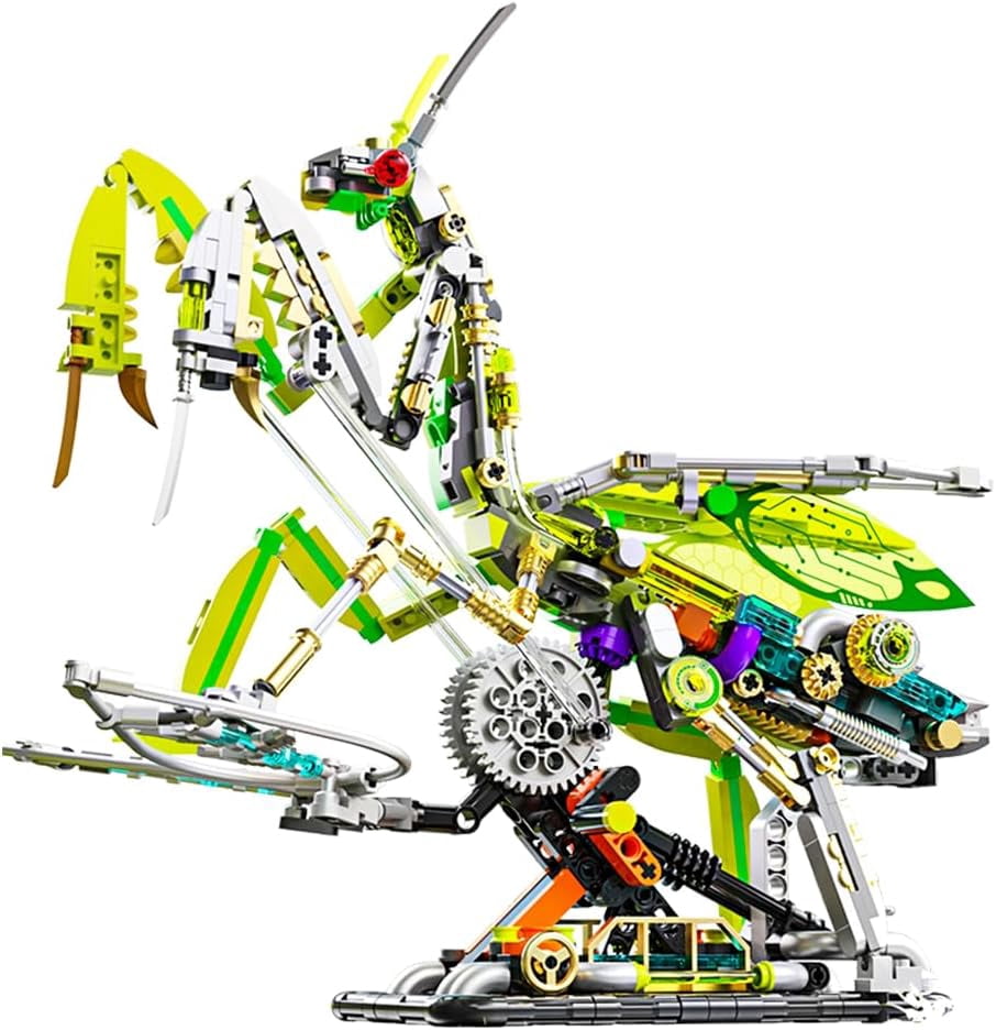 Animal Mechanical Mantis Building Block Set, 999 Pieces, Educational ...