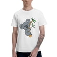 thumbnail image 1 of Animal Men's T-Shirt Cotton 100% Summer Tops Fashion Casual Cute Koala Short Sleeves for Men Women Round Collar Top Tees, 1 of 6