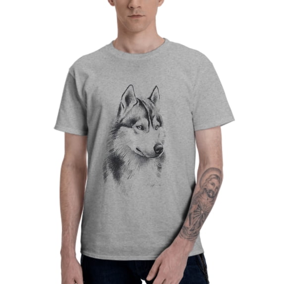 Animal Men's T-Shirt Cotton 100% Summer Tops Fashion Casual Wolf Short Sleeves for Men Women Round Collar Top Tees