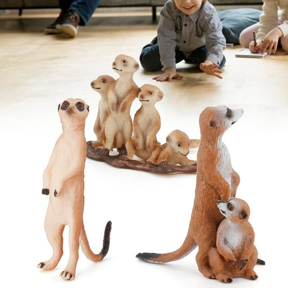 Animal Models Cute Exquisite PVC Meerkat Animal Models for Home