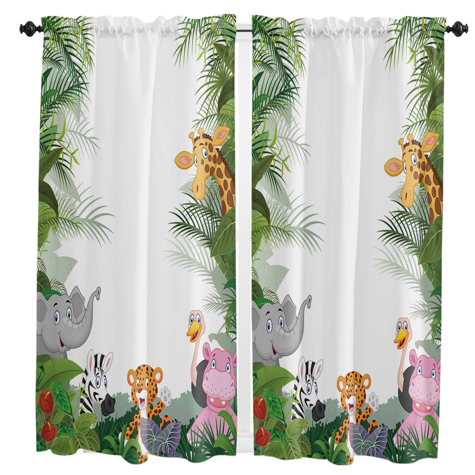 Animal Monkey Tree Jungle Curtains For Living Room Bedroom Curtains 