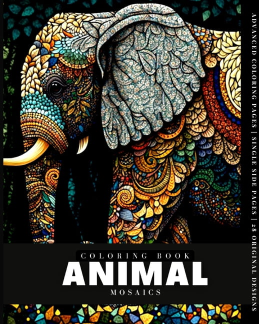 Creative Sticker Mosaics: Neon Animals - Books - Adult Colouring - Adults -  Hinkler