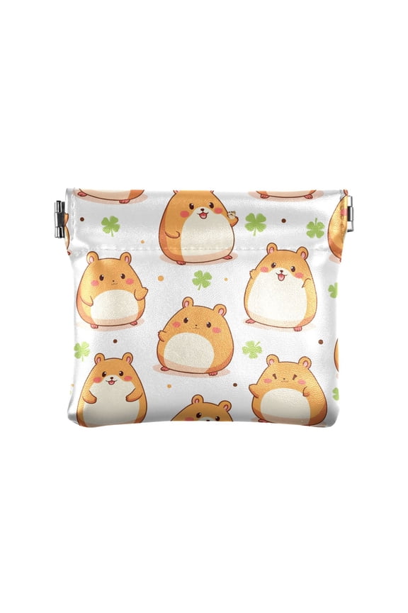 Animal Mouse Clover Wallet Small PU Leather Change Pouch Wallet for Women