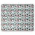 thumbnail image 1 of Animal Mouse Pad, Pattern of Birds and Foxes in the Woods, Rectangle Non-Slip Rubber Mousepad, Seafoam Burnt Sienna, by Ambesonne, 1 of 2