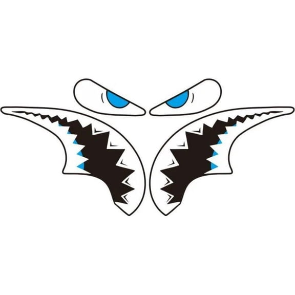 Animal Mouth Bicycle Decal, Weatherproof Vinyl Sticker, 3.74 x 1.89 Inch, Universal Fit
