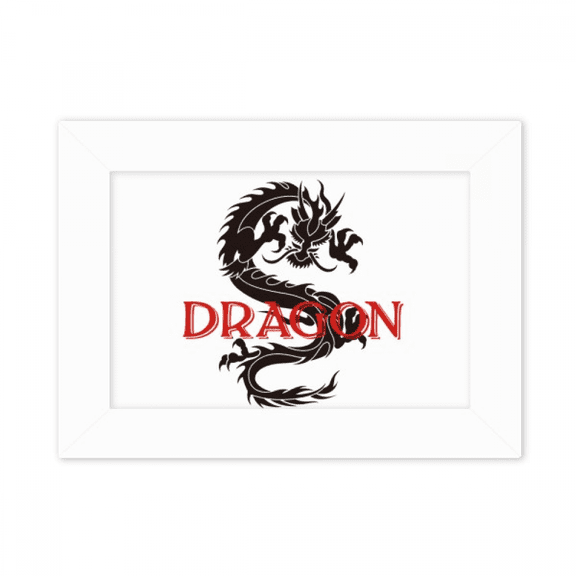 Animal Myth Dragon East West Photo Mount Frame Picture Art Painting Desktop 5x7 inch