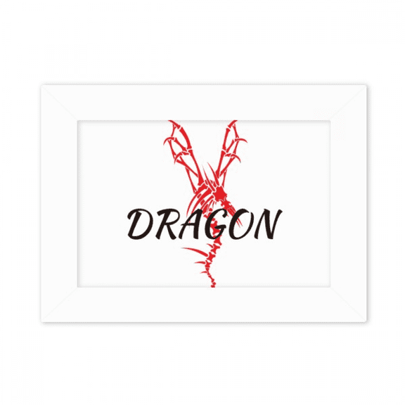 Animal Myth Dragon Oriental Cloud Photo Mount Frame Picture Art Painting Desktop 5x7 inch