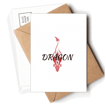 Animal Myth Dragon's Eastern Western Wings Postcards Envelopes Blank Note Cards Mailing