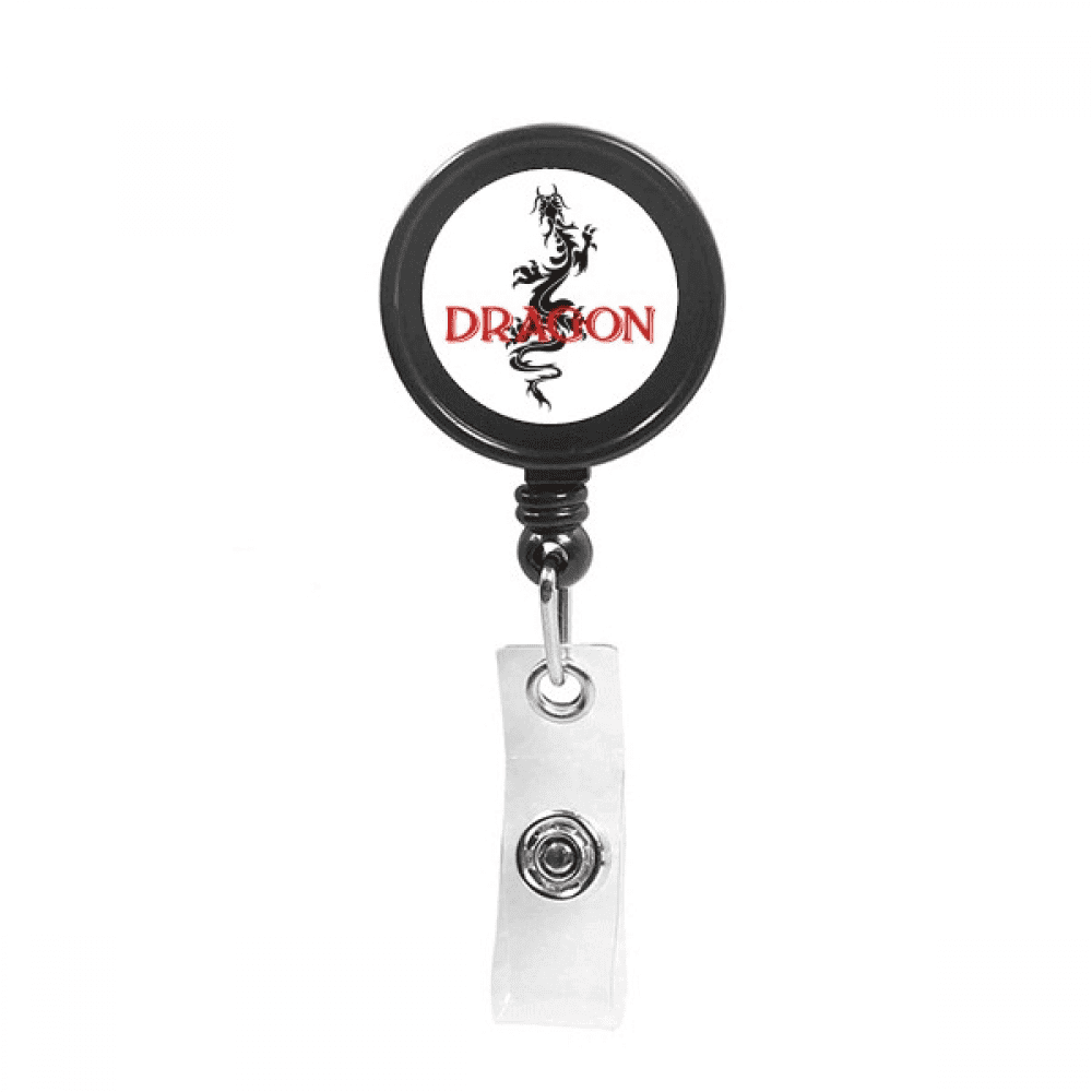 Animal Myth Oriental Western Dragons Retractable Keychain Badge Holder ID Badge