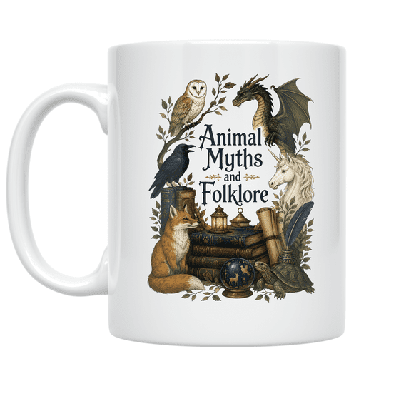 Animal Myths and Folklore Design - Culture Seeker - 11 oz Ceramic Coffee Mug