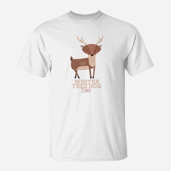Animal Name Meme Winter Tree Dog Deer TShirt