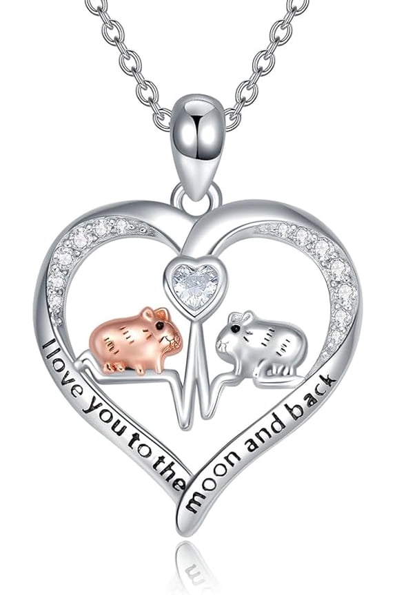 Animal Necklace for Women Mother 925 Sterling Silver Goat/Hedgehog/Guinea Pig/Sloth/Cat/Jellyfish/Axolotl/Sea Turtle/Rabbit Jewelry Gifts for Animal Lover Birthday Christmas Mother's Day