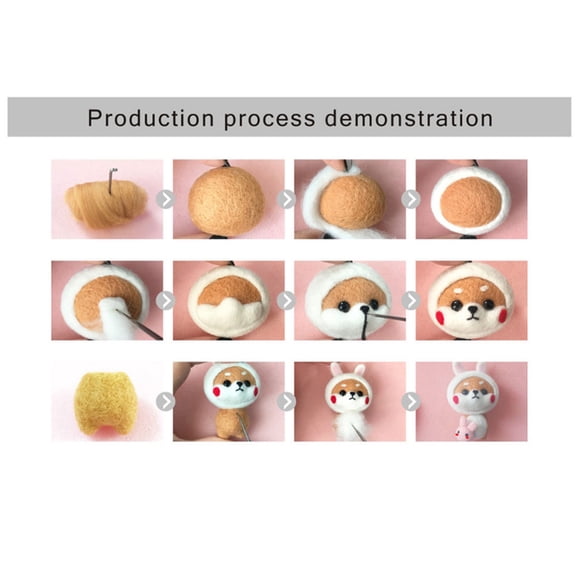 Animal Needle Felting Material Bag, Handmade Doll Craft Kit, Perfect Gift For Creative Minds