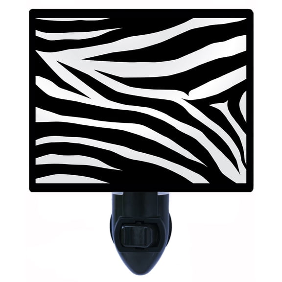 Night Light - Zebra Stripes. | Animal Theme, Includes Free Switchable Insert, 4W Bulb, E12 Base