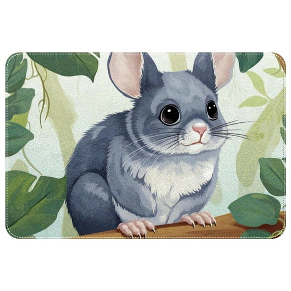 Animal Non-Slip Polyester Floor Rug Office Kitchen Mat, Machine Washable