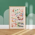 Animal Numbers Children's Nursery 1-10 Bright Wall Picture, Unframed ...