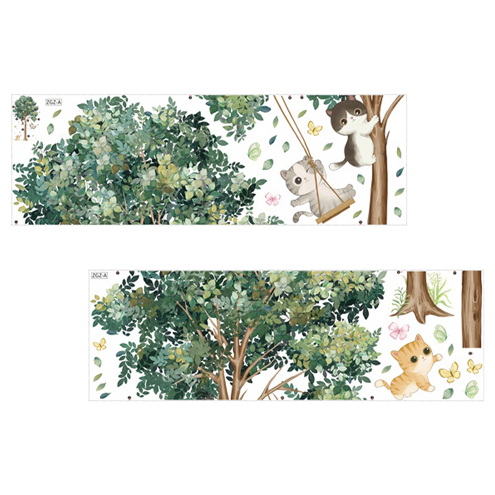 Animal Nursery Decor Home Wall Sticker Stencils Tree Stickers Kid Room
