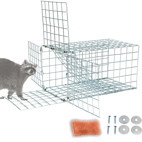 Animal One Way Exit Door - 6" Excluder Device for Raccoon, Squirrel, Skunk Trapped in Attic, Chimney, Under Deck Eviction System with Installation Kit - Wildlife Pest Control Humane Animal Removal