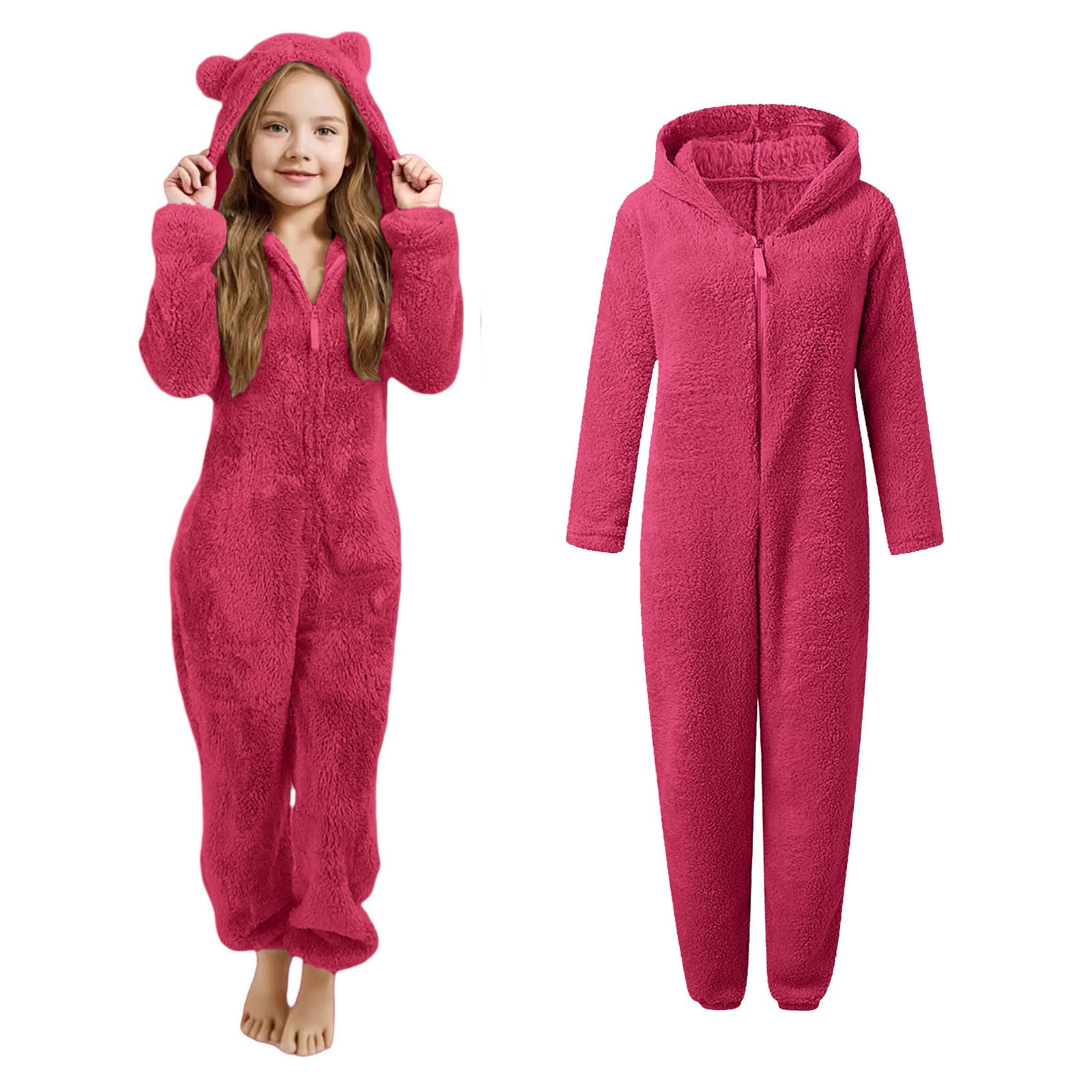 Tutina Animali Onesie D'BOON Per Adulti E Bambini - Pigiama Morbido In Flanella, Cosplay Costume Con Tasche E Cerniera, Veste Tutte Le Età - 4