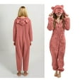 thumbnail image 1 of Animal Onesie Warm Pajamas with Eye Mask for Girls Fleece Bear Hooded One-Piece Sleepwear Boys Pajamas with Zip Up One-Piece Loungewear Teen Winter Jumpsuit 11-12 Years, 1 of 7