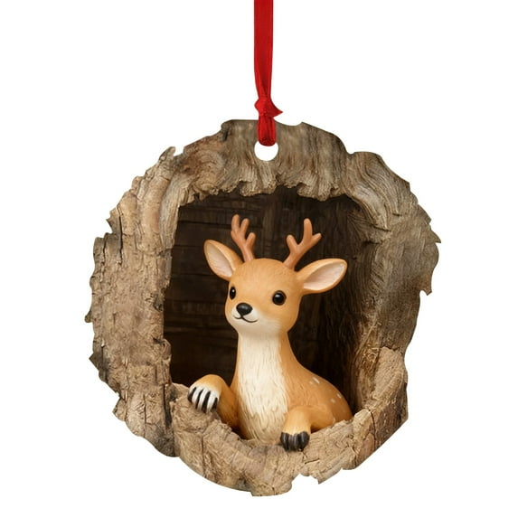 Animal Ornaments for Christmas Tree, Christmas Ornaments 2025 Forest Animals Little Animals Acrylic Hanging Decoration Gift for Animal Lovers