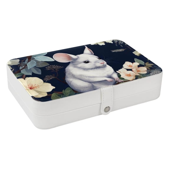 Animal PU Leather Jewelry Stand Bracelet Holder Organizer Box with Removable Compartment, Portable