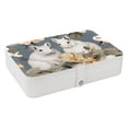 thumbnail image 1 of Animal PU Leather Travel Jewelry Organizer Box with Removable Compartment and Bracelet Holder, 1 of 6