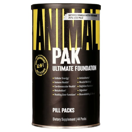 Animal Pak - All-in-One Performance Vitamin Pack with Spectra and Zinc - 44 Packets