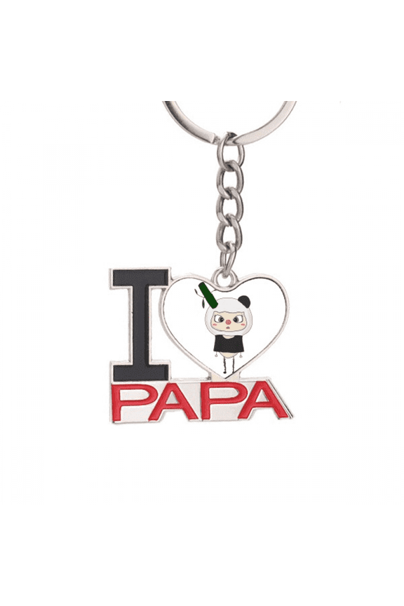 Animal Panda Nature China UU Keychain Metal Keyring Holder Love PAPA Father