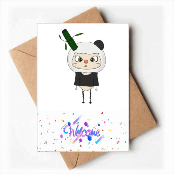Animal Panda Nature China UU Welcome Back Greeting Cards Envelopes Blank