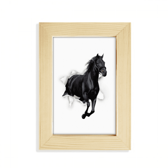 Animal Paper Break Shocks Horses Desktop Display Photo Frame Picture Art Painting 5x7 inch