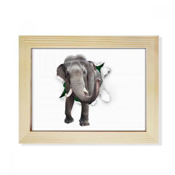 Animal Paper Breaks Impact Elephants Desktop Photo Frame Picture Art Decoration Painting 6x8 inch