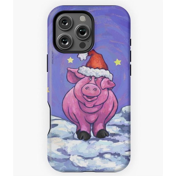 Animal Parade Pig Christmas Holiday Phone Case for iPhone 16 15 14 13 12 11 Pro Max