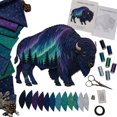 thumbnail image 1 of Animal Patchwork DIY Kit, Night Scene Fabric Sewing Craft Set, Quilted Wall Hanging Project, Beginner Friendly Home Decor Craft Gift, 1 of 7