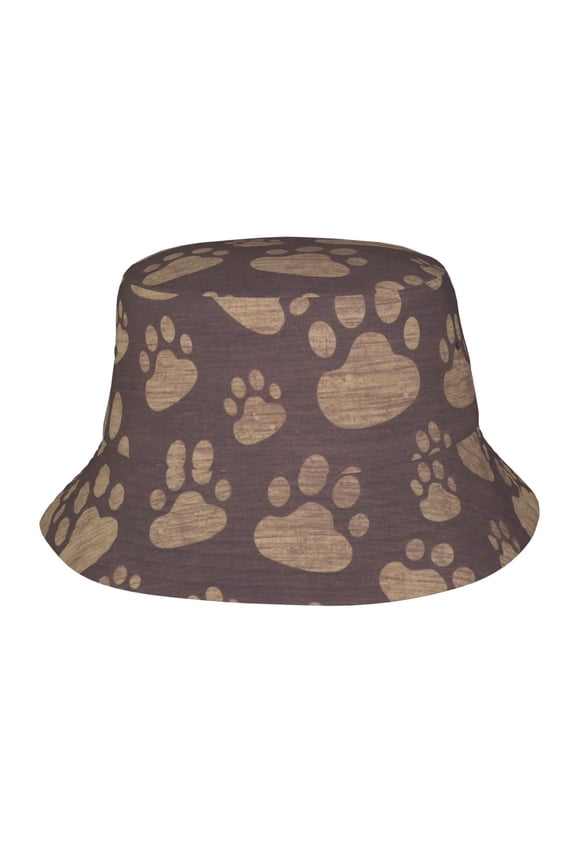 Animal Paw Bear Prints Unisex Bucket Hat, Upf 50+ Sun Protection, Packable & Foldable Fisherman Hat For Men & Women, Lightweight Uv Sun Hat For Beach, Fishing, Hiking, Camping