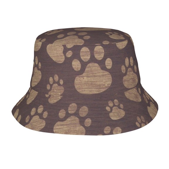 Animal Paw Bear Prints Unisex Bucket Hat, Upf 50  Sun Protection, Packable & Foldable Fisherman Hat For Men & Women, Lightweight Uv Sun Hat For Beach, Fishing, Hiking, Camping