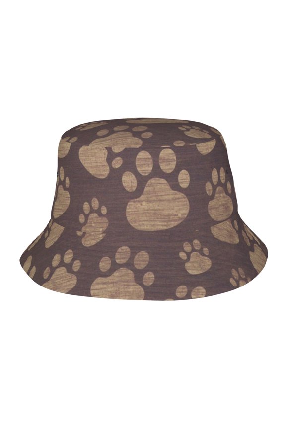 Animal Paw Bear Prints Unisex Bucket Hat, Upf 50+ Sun Protection, Packable & Foldable Fisherman Hat For Men & Women, Lightweight Uv Sun Hat For Beach, Fishing, Hiking, Camping