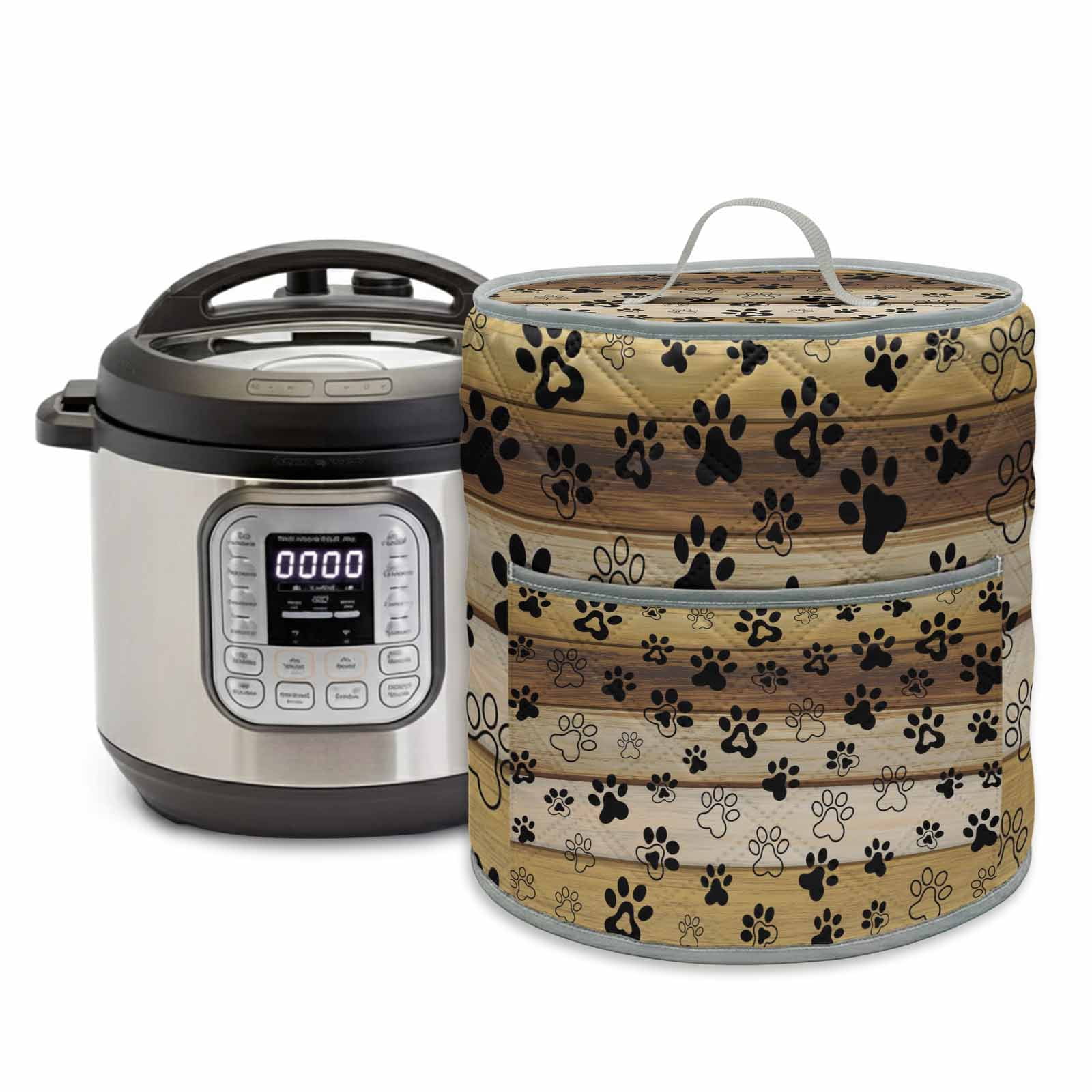 Animal Paw Print Rice Cooker Cover 6 Quart Dog Claws Pattern Brown ...