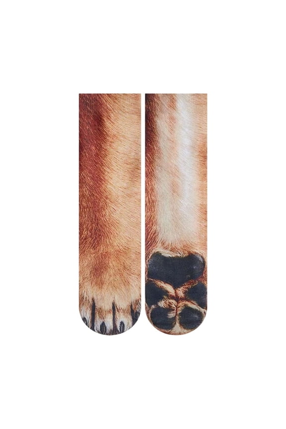 Animal Paw Socks White Elephant Gifts for Adults Kids 3D Print Animal Socks Funny Gifts Prank Christmas Party Favors, H