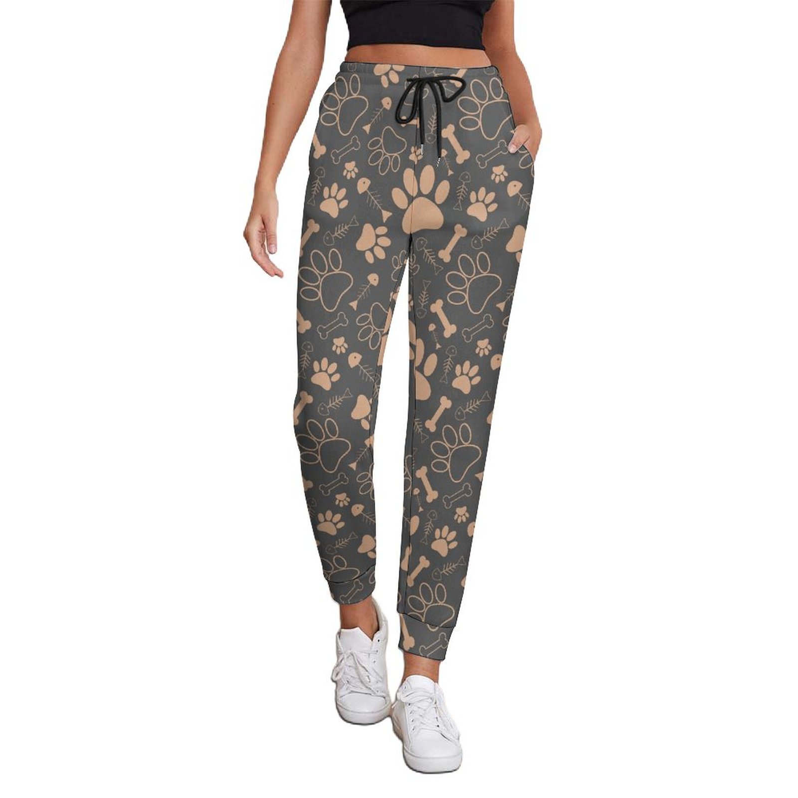 Animal Paw Women's Sweatpants Joggers with Pockets, Comfy Sweat Pants ...