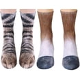 thumbnail image 1 of Animal Paws Socks - Funny 3D Animal Socks Crazy Cat Tiger Dog Paw Crew Socks Novelty Socks Gag Gifts, 1 of 9