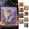 thumbnail image 1 of Animal Pearl Art DIY Craft Kit 5D Diamond Painting for Adults Beginner, Handmade Pearl Beads Diamond Dots Painting Gem Sparkling Cat Home Wall Decoration, 1 of 5