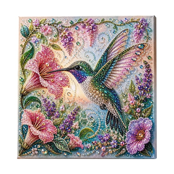Animal Pearl Art Kit DIY Craft Set – 3D Gem Painting for Adults & Beginners with Pre-Printed Canvas and Sparkling Beads