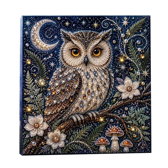 Animal Pearl Art Kit DIY Craft Set – 3D Gem Painting for Adults & Beginners with Pre-Printed Canvas and Sparkling Beads