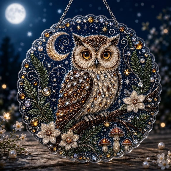 Animal Pearl Art Kits, Premium Animal Pearl Art DIY Hanging Ornament Kit, Diamond Art Kits for Adults, Rhinestones and Hanging Chain for Windows, Bedrooms, Craft Rooms and Gifts