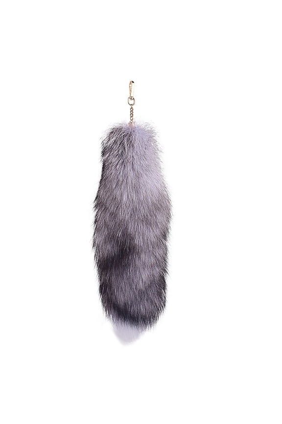 Animal Pendant Keychain for Women Stylish Bag Car Accessories Silver Blue Tail Elegant Brown Gray Design