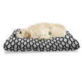 thumbnail image 1 of Animal Pet Bed, Repeating Fish Pattern Marine Creatures Underwater World Illustration, Chew Resistant Pad for Dogs and Cats Cushion with Removable Cover, 24" x 39", Black White, by Ambesonne, 1 of 4