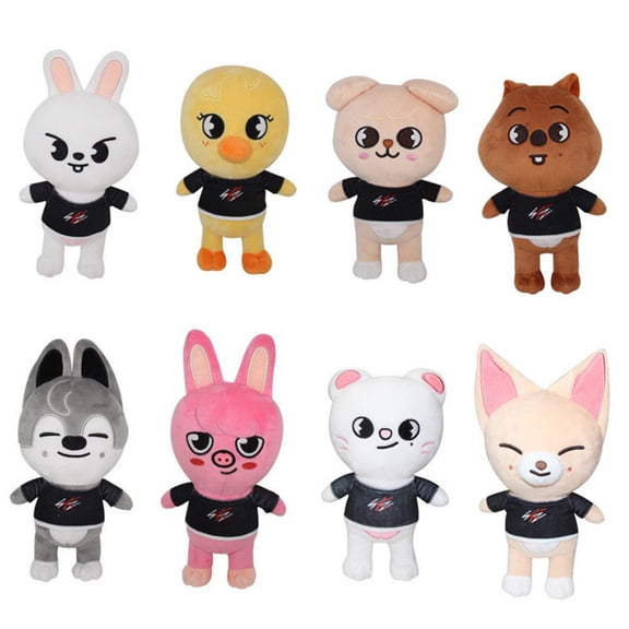 Animal Plush Toy Set Soft Stuffed Dolls Bunny Bear Pig Dog Fox Chick Gift Decor 8 Pack
